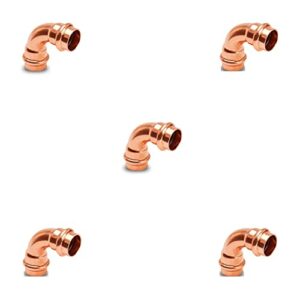 ProPress Plumbing Copper Fitting - Lead-Free 90-Degree PEX Elbow Copper Pipe Fitting - 1