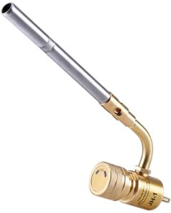 TAUSOM Mapp Gas Torch, Propane Torch Head 360° Rotatable Nozzle, Plumbing Torch Flame Adjustable Fuel by Propane Mapp Map-Pro Gas, High Intensity, Brass Pressure Regulator