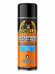Gorilla Waterproof Patch & Seal Spray, Black, 16 Ounces, (Pack of 1)