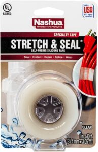 Nashua - 1541204 1 in. x 10 ft. Stretch & Seal Self-Fusing Silicone Tape in Clear